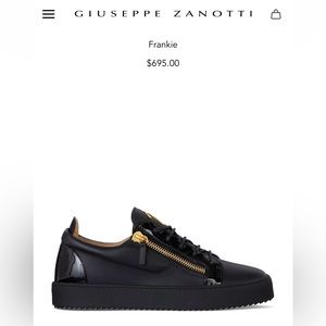 GIUSEPPE ZANOTTI men’s size 9 (42) black shoes